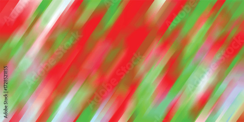 Abstract background in christmas colors with blurry diagonal strokes ideal for festive holiday designs and decorations