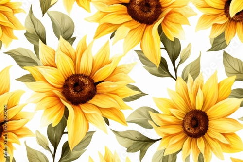Pattern of flowers on light background