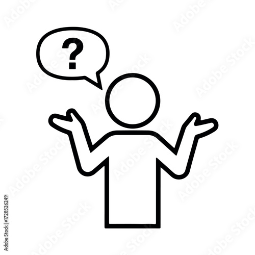 A Confused Person with a Question Mark Icon