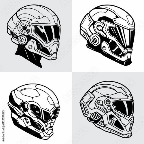 Futuristic Sci-Fi Helmets