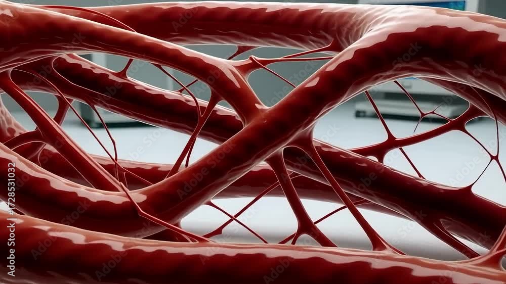 Dynamic 3D medical artery network visualization for science research and health education