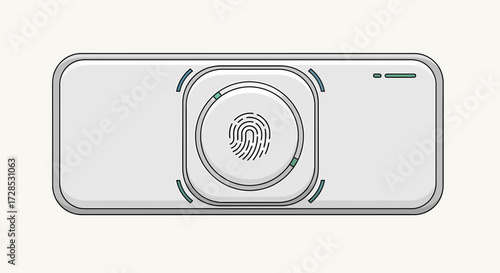Advanced Biometric Device For Modern Security Technology Concept