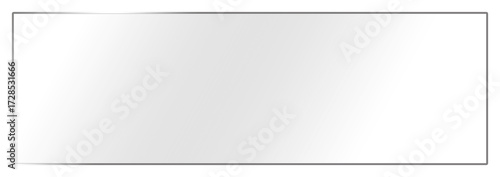 A clean reflective square mirror surface showing a soft bright and subtle white light reflection