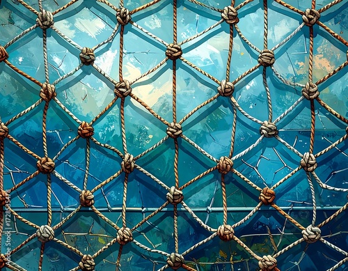 Abstract fishing net