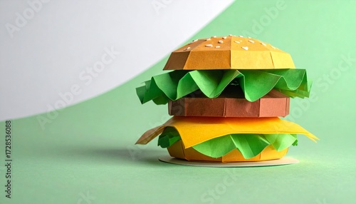 Generated image hamburger fatto di carta generato con ia