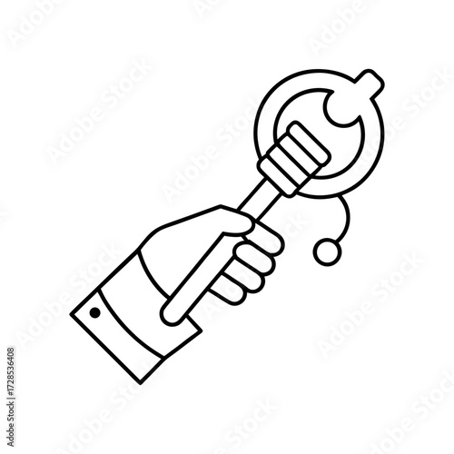 Simple Hand holding baby rattle toy