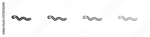 Worm icon outline trend modern simple versions