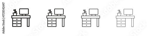 Workspace icon outline trend modern simple versions