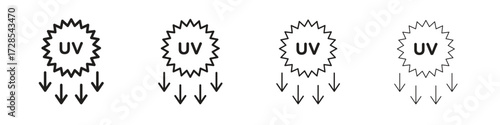 UV icon outline trend modern simple versions