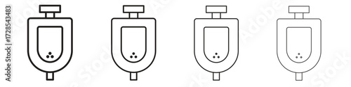 Urinal icon outline trend modern simple versions