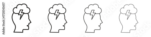 Trauma icon outline trend modern simple versions
