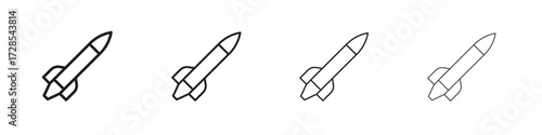 Torpedo icon outline trend modern simple versions