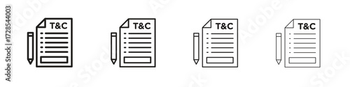 Terms and Conditions icon outline trend modern simple versions