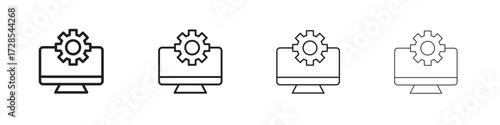 System icon outline trend modern simple versions