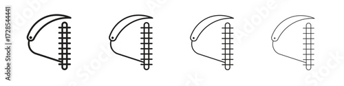 Suture icon outline trend modern simple versions