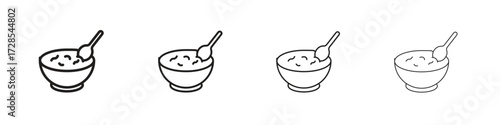 Sour soup icon outline trend modern simple versions