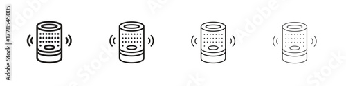 Smart speaker icon outline trend modern simple versions
