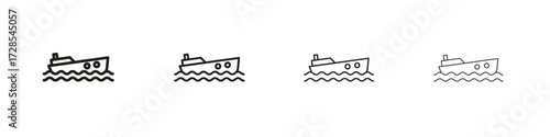 Sinking ship icon outline trend modern simple versions