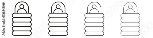 Sleeping bag icon outline trend modern simple versions