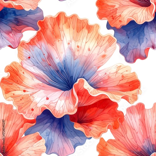 Abstract floral seamless pattern