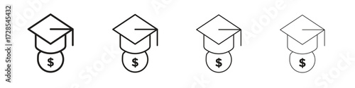 Scholarship icon outline trend modern simple versions