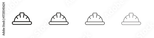 Safety helmet icon outline trend modern simple versions