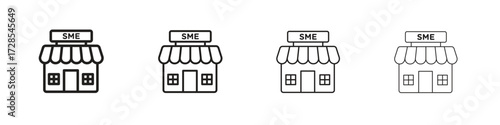 SME icon outline trend modern simple versions