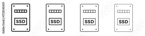 SSD icon outline trend modern simple versions