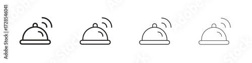 Reception bell icon outline trend modern simple versions