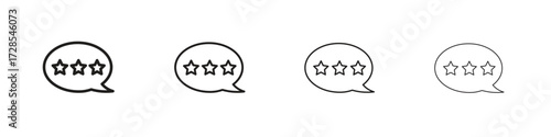 Rating icon outline trend modern simple versions