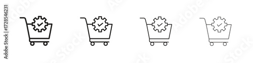 Purchase order icon outline trend modern simple versions