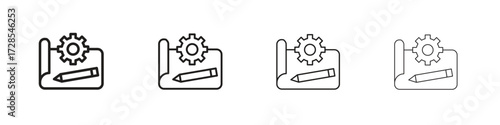 Prototyping icon outline trend modern simple versions