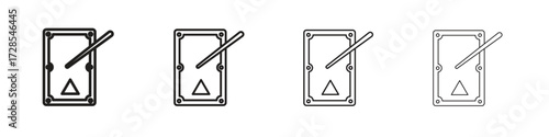 Pool table icon outline trend modern simple versions
