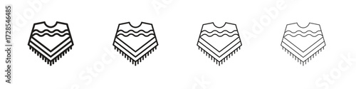 Poncho icon outline trend modern simple versions