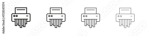 Paper shredder icon outline trend modern simple versions
