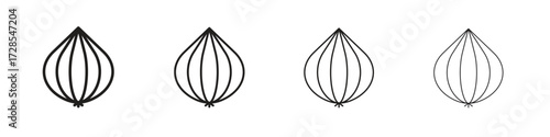 Onion icon outline trend modern simple versions