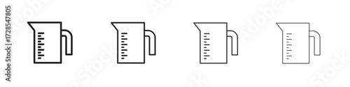 Measuring cup icon outline trend modern simple versions