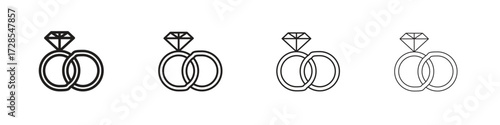 Marriage icon outline trend modern simple versions