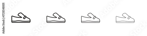Loafer shoes icon outline trend modern simple versions