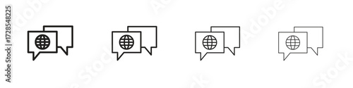 Language icon outline trend modern simple versions