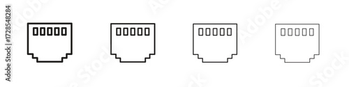 Lan icon outline trend modern simple versions