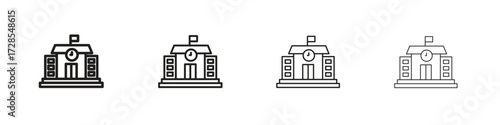 Institute icon outline trend modern simple versions
