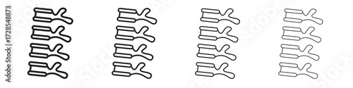 Human spine icon outline trend modern simple versions
