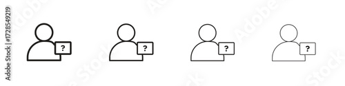 Guess who icon outline trend modern simple versions