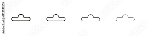 Euro hook icon outline trend modern simple versions