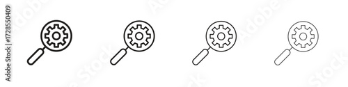 Due diligence icon outline trend modern simple versions