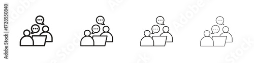 Counselling icon outline trend modern simple versions