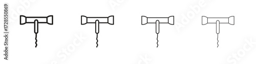 Corkscrew icon outline trend modern simple versions