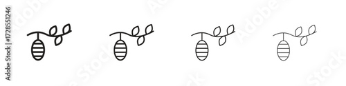 Cocoon icon outline trend modern simple versions