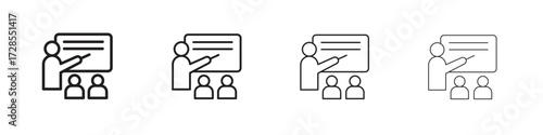 Classroom icon outline trend modern simple versions